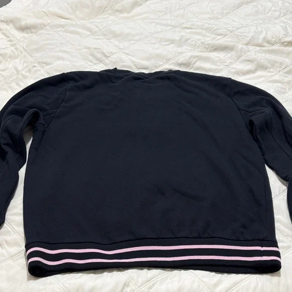 Fila Black Crewneck with Colorful Logo/ French Terry  sweatshirt size L - Picture 7 of 9